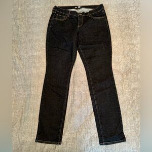 Old Navy dark wash skinny jeans mid- to low-rise, size 12 long